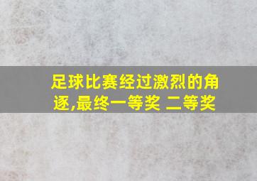 足球比赛经过激烈的角逐,最终一等奖 二等奖